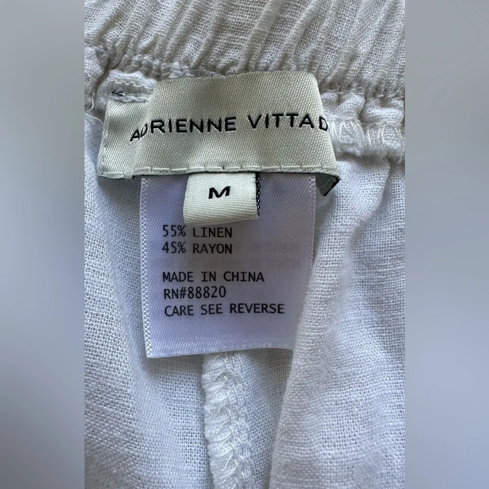 Adrienne‎ Vittadini Linen blend Women's Pants M Off White